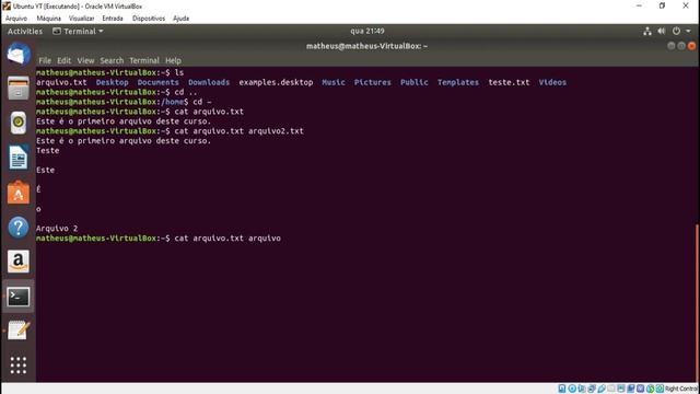 Curso de Linux #07: Visualizando arquivos no terminal (comando cat) смотреть онлайн