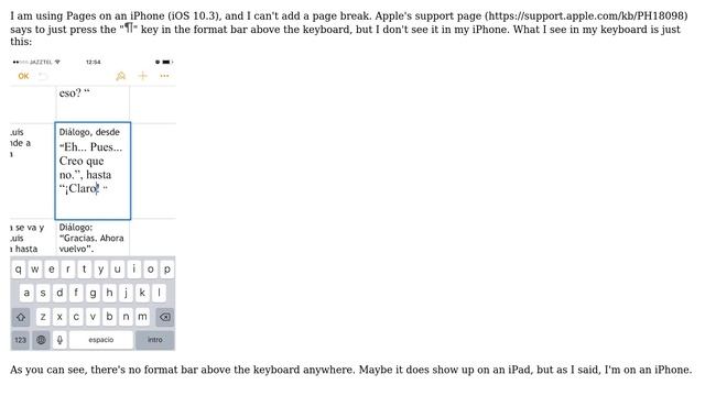 Apple: Pages for iPhone: how to add a page break? смотреть онлайн