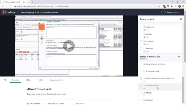 Mastering Burp Suite - Pro A course by hackkart.com смотреть онлайн