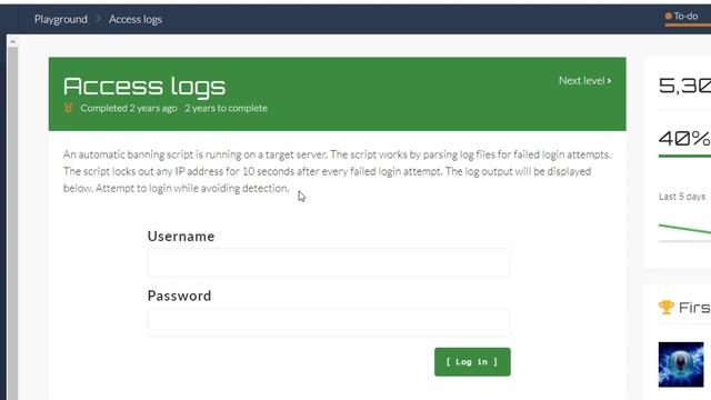 Defend the web - Access log смотреть онлайн
