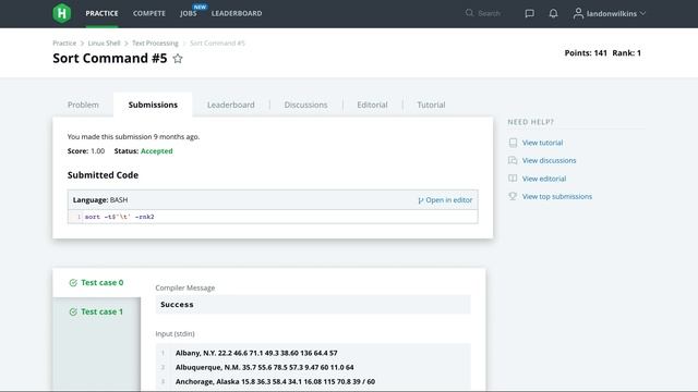 Linux Shell | HackerRank Solutions смотреть онлайн