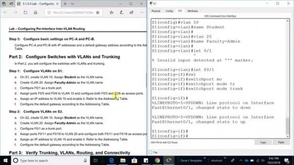 ICND2 - 5.1.2.4 Lab   Configuring Per Interface Inter VLAN Routing - 25