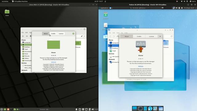 Linux Mint 21 (xfce) vs Fedora 36 (xfce) смотреть онлайн