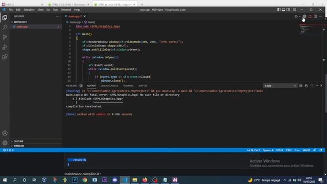 Installer SFML sur Visual Studio Code ! (download SFML on VSCode) смотреть онлайн