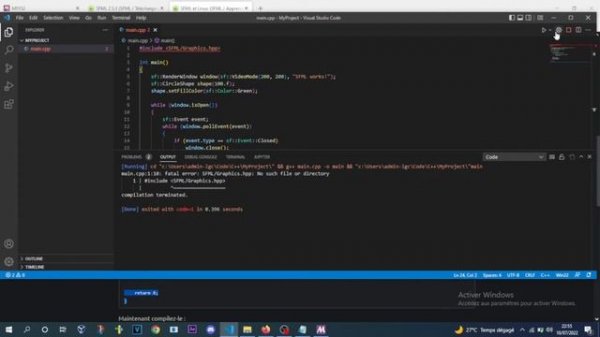 Installer SFML sur Visual Studio Code ! (download SFML on VSCode)