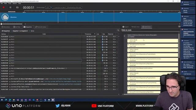 Uno Platform Live Coding: Taking a look at #webassembly memory profiling, then resource dictionar… смотреть онлайн