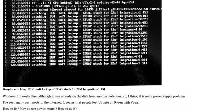 Unable to install Ubuntu 18.04 on AMD Ryzen 2500U with Radeon Vega 8 Gfx смотреть онлайн