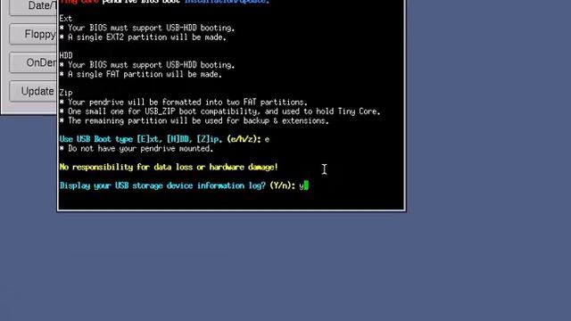 Tiny Core v2.4.1 - pendrive install смотреть онлайн