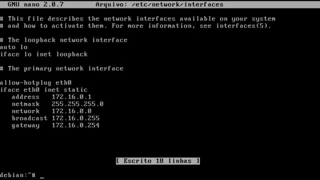 DEBIAN configuração das PLACAS DE REDE MODO TEXTO passo a passo CURSO LINUX DEBIAN AULA 3 смотреть онлайн