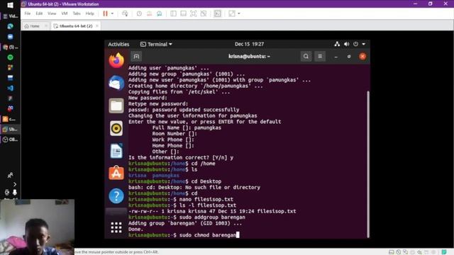 Manipulasi Hak Akses User 1 dan user 2 || Linux Ubuntu смотреть онлайн