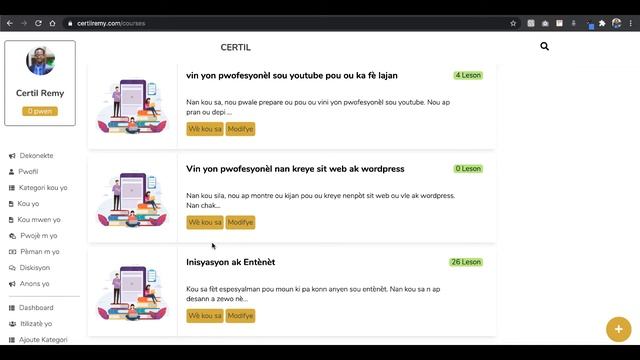 kijan pou ou enskri nan yon kou sou sit certilremy.com nan смотреть онлайн