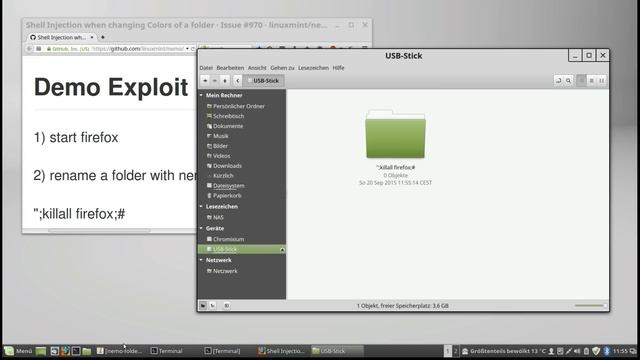 Linux Mint : Nemo Exploit Demo смотреть онлайн
