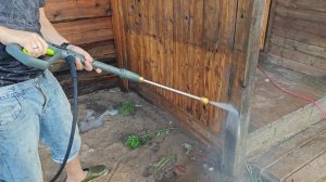 Демонстрация работы мойки 160 Бар Greenworks