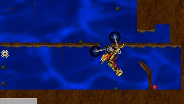 X-Moto, уровень "Philip's blue hole" - игра для Linux смотреть онлайн