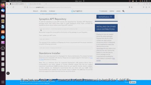 Install DisplayLink driver on Ubuntu