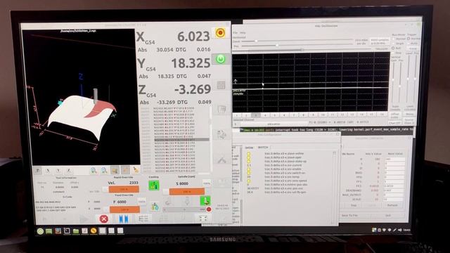 LinuxCNC EtherCAT Delta A3 8Khz Servo Thread - Test bench смотреть онлайн