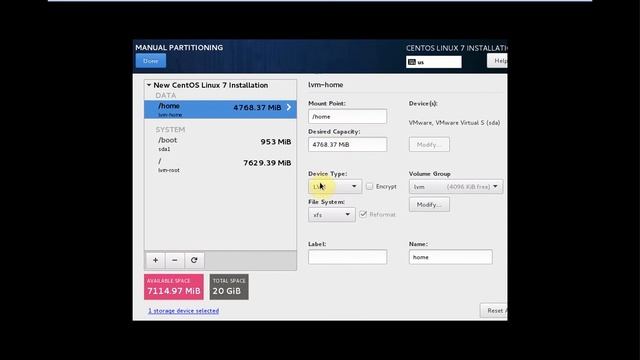 How install CentOS Linux 7 with LVM смотреть онлайн