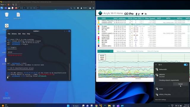 Deauthentication DoS using WiFiPumpkin3 & DHCP starvation attack using yersinia смотреть онлайн