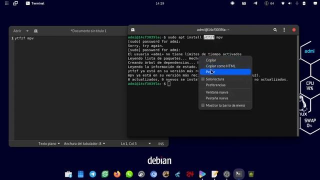 Ver YouTube en la Terminal смотреть онлайн