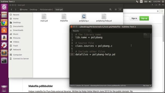 Creating Pure Data Externals in C (2016): 11. Compiling with pd-lib-builder (Linux) смотреть онлайн