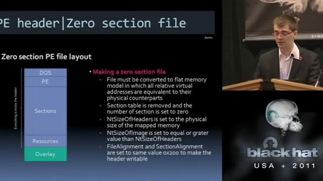 BlackHat 2011 - CONSTANT INSECURITY: (PECOFF) Portable Executable FIle Format смотреть онлайн