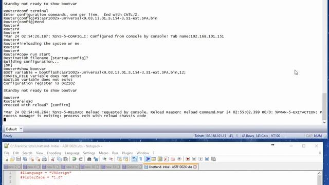 The Steps to update IOS on Cisco ASR1002X with script by FTP смотреть онлайн
