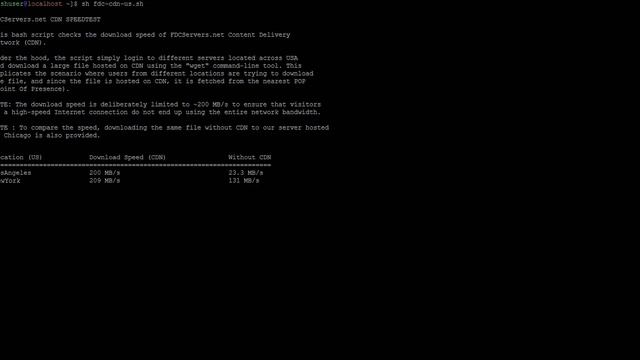 FDCservers.net CDN SPEED TEST - LOCATION : US смотреть онлайн