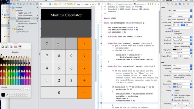 How to write an iPhone app using Xcode and Swift part 2: The calculator смотреть онлайн