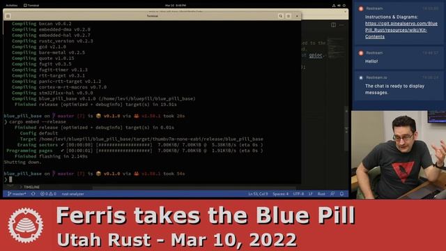 Microcontrollers: Ferris Takes the Blue Pill, 2022 Edition (STM32) - Utah Rust (Mar 10, 2022) смотреть онлайн