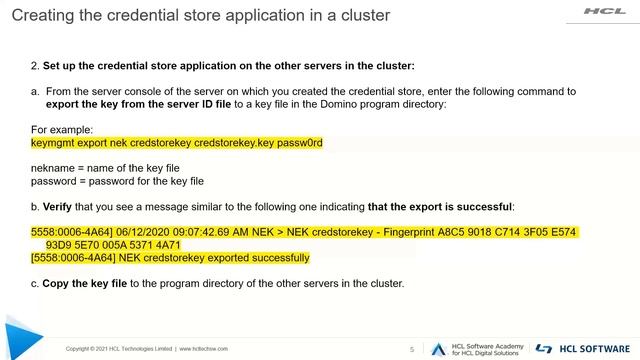 HCL Domino - Create the Credential Store Application (credstore.nsf) in a Cluster смотреть онлайн