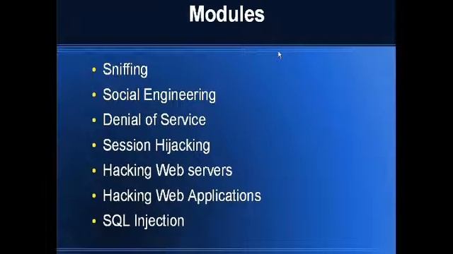 CEH Course Outline Version 8 смотреть онлайн