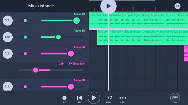 Skrillex-My existance(Remake) Fl studio mobile. смотреть онлайн