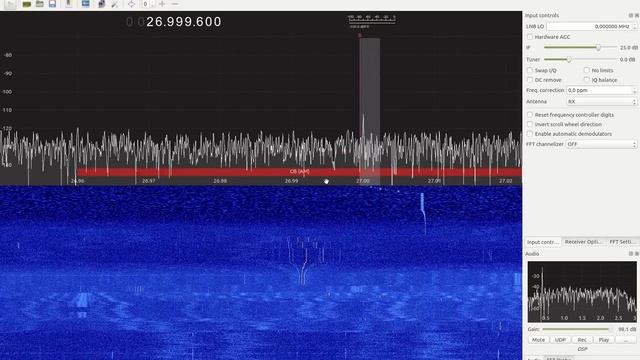 RX-888 SDR on linux/gqrx смотреть онлайн
