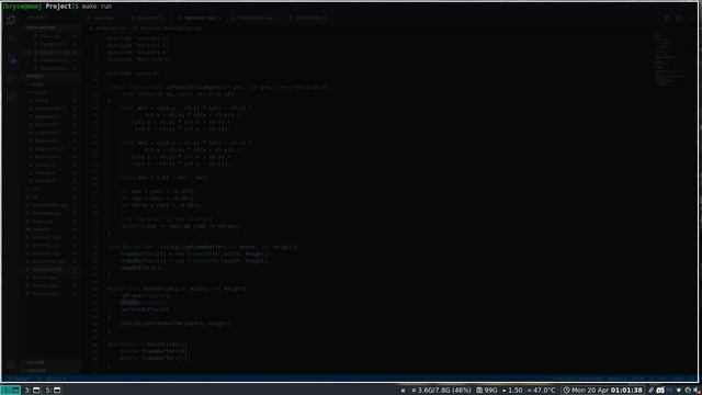Ncurses 3D Render Engine: pt 8 (Double Buffering) смотреть онлайн