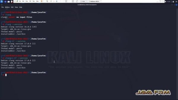 How to install Clang LLVM 17 and how to compile and run C/C++ on Kali Linux 2023