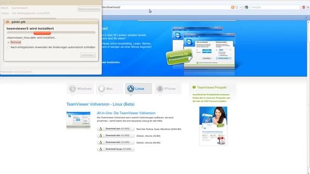 TeamViewer unter Linux смотреть онлайн