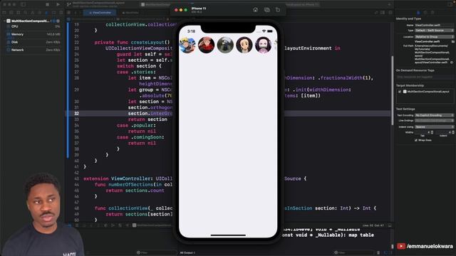 iOS Dev 42: Multiple Section CollectionView with Compositional Layout | Swift 5, XCode 13 смотреть онлайн