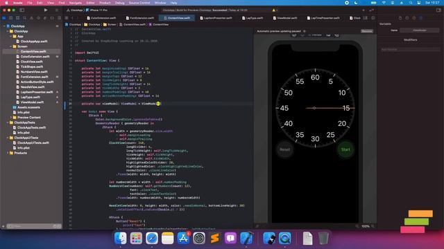 SwiftUI Apple Stopwatch App - Part 5, Lap Times List Design - MVVM, Combine - iOS Programming смотреть онлайн