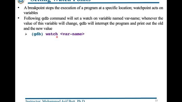 Lec 31 Debugging C Programs with GDB (Arif Butt @ PUCIT) смотреть онлайн