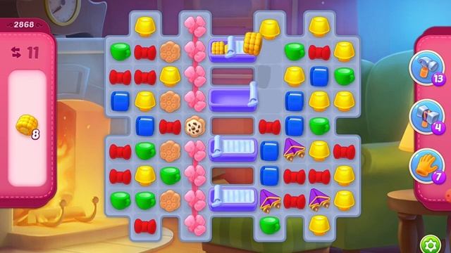 HomeScapes Level 2868 no boosters(21 moves) 夢幻家園 2868 смотреть онлайн