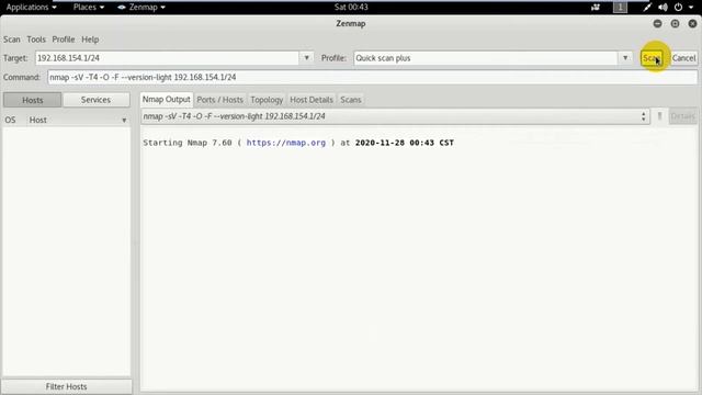 Information Gathering in KaliLinux 5th lecture use Zenmap المحاضرة 5 استخدام اداة Zenmap في الكالي смотреть онлайн