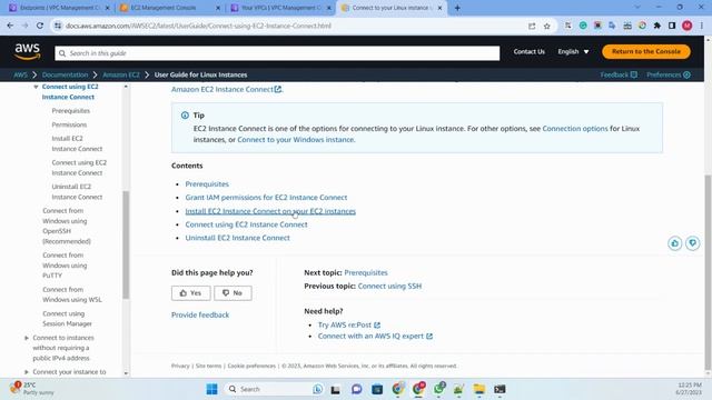 How we can login Linux instance from local machine to EC2 instance Using Endpoint смотреть онлайн