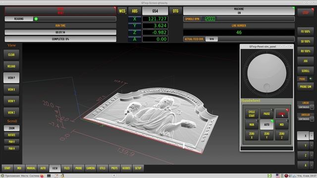 Linuxcnc, QTvcp, Qttouchy UI modification. смотреть онлайн