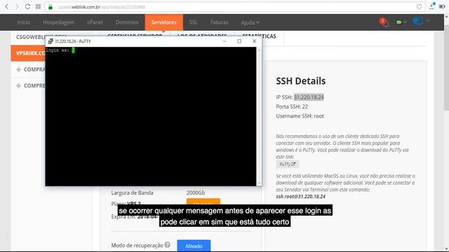 COMO CONFIGURAR VPS LINUX PELO SSH (PUTTY) - WEBLINK смотреть онлайн