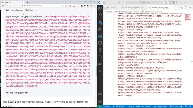 Flet Curso: 147 Mostrar una Imagen Desde una Representación en Formato Base64 en un Componente Imag смотреть онлайн
