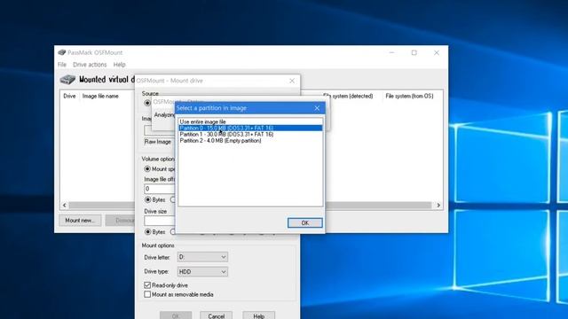 Mounting / modifying images using OSFMount смотреть онлайн