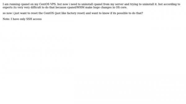 Unix & Linux: Completely restore centOS 7 as it was on first installation ( Factory Reset)