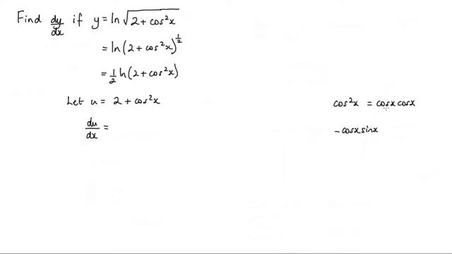 How to differentiate ln(sqrt(2+cos^2x)) смотреть онлайн