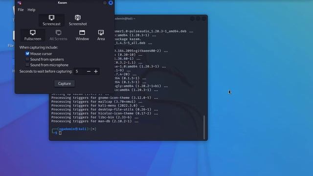 Install Kazam on Kali Linux смотреть онлайн